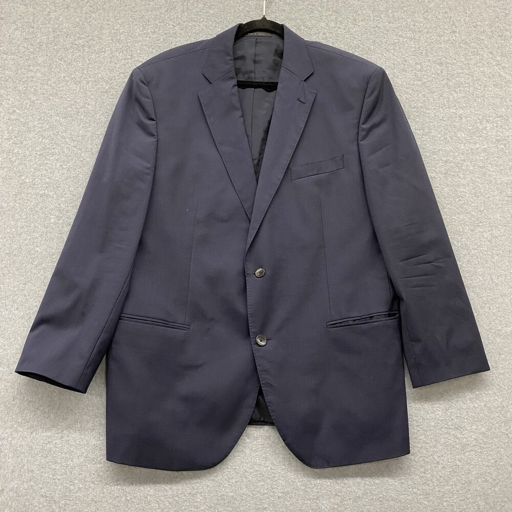 Hugo Boss Marzotto Phoenix Madison Navy Sport Coat Blazer 46L 100% Virgin Wool - Picture 2 of 14